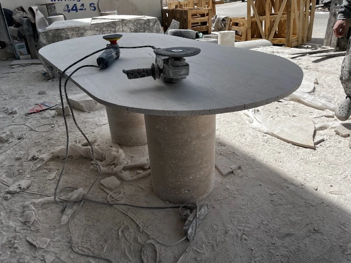 Travertine table