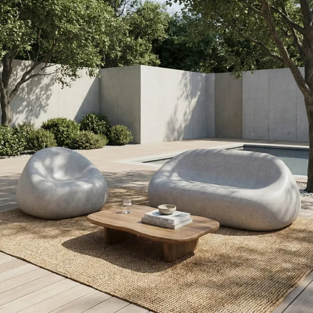 Noli Outdoor Sofa Set (Red)