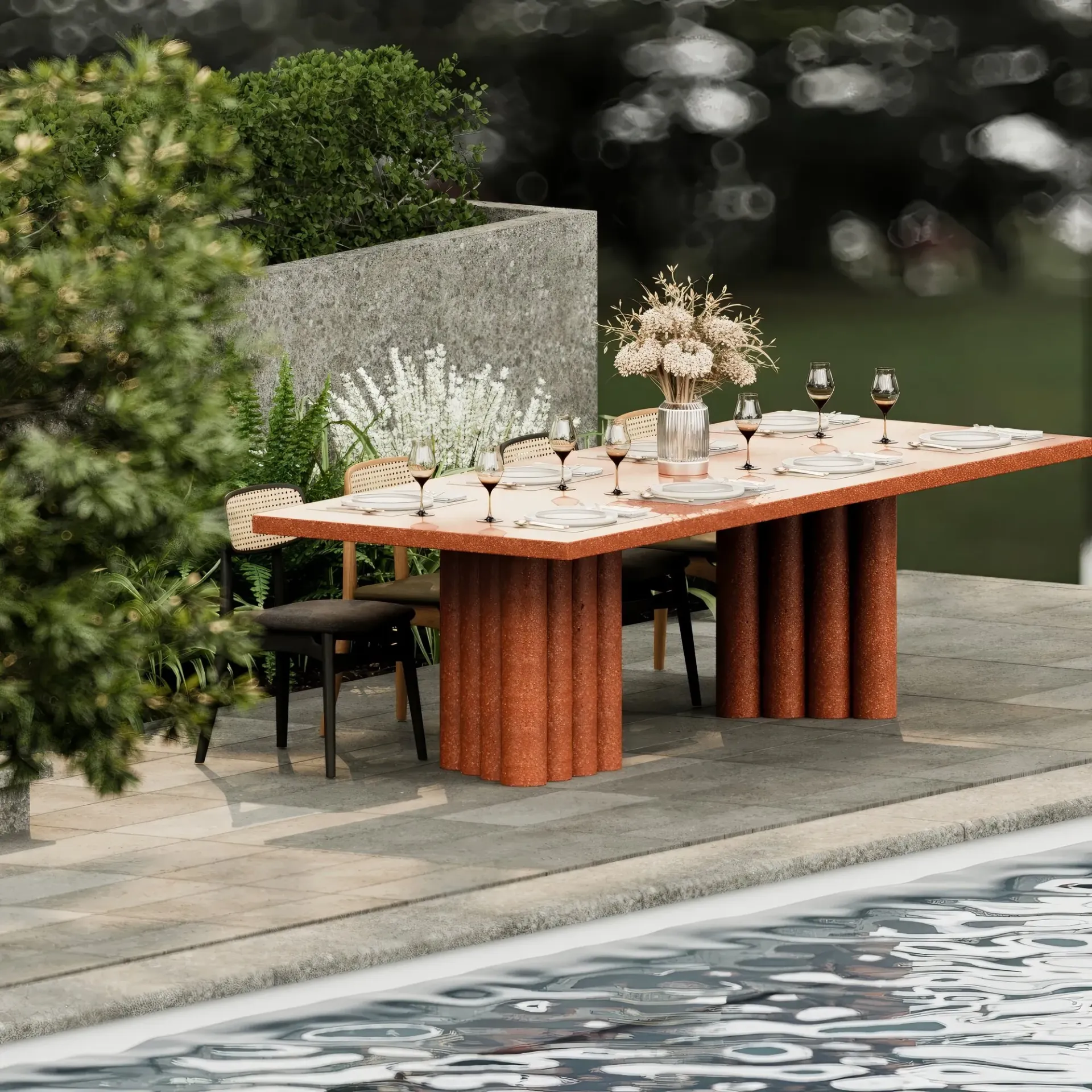 Cascade Table (Red, 110)
