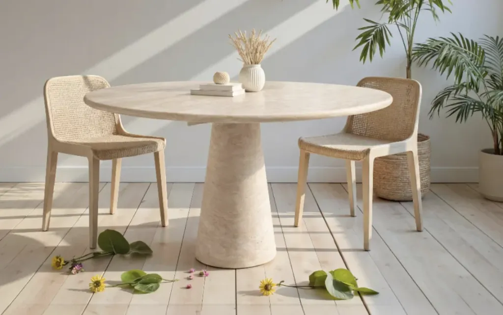 Hendra Travertine Dining Table